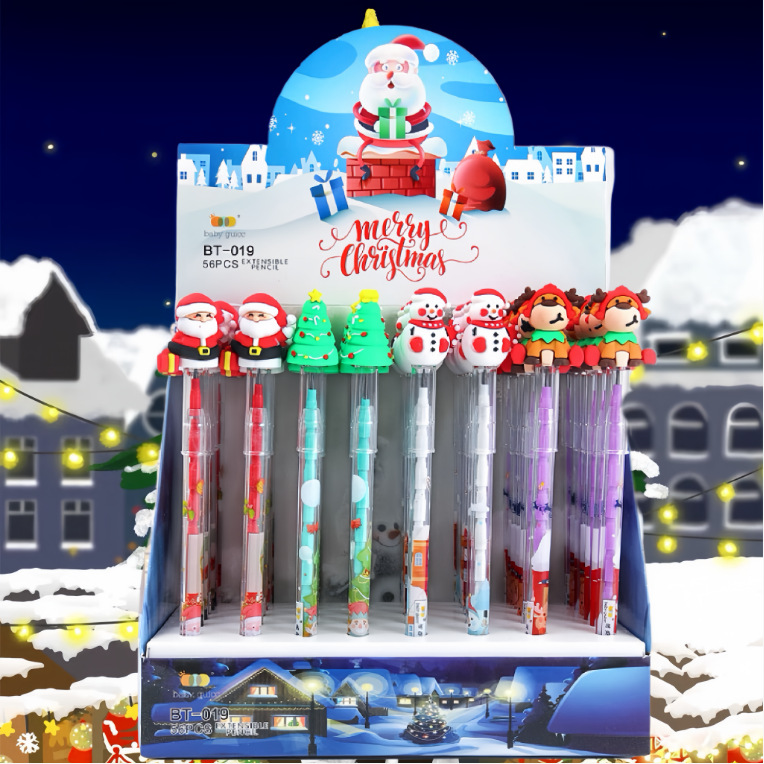 Regalos de Navidad empalmado lápiz sin afilado adorable lápiz de huevo creativo de bala engrosado no es fácil romper lápiz
