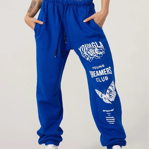 Women's American Sports Leisure Trousers, Fitness Gym Running Training Pants, Cotton Ribbed Loose Ankle-length Pants