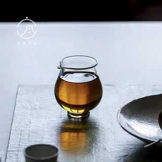 宜室茶话玻璃公道杯小号耐热家用分茶器日式高硼硅透明公杯泡茶杯
