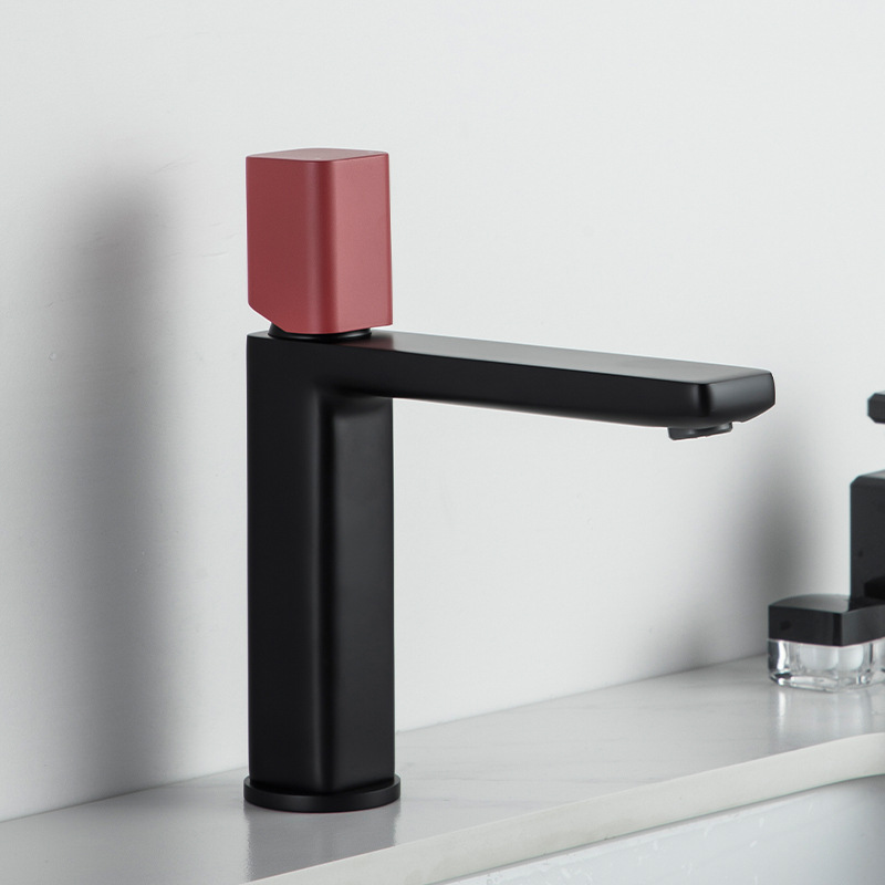 Brush Gun Grey Basin Faucet Toilet Bathroom Cabinet All Copper Hot and Cold White Black Household Wash Face Counter Plate