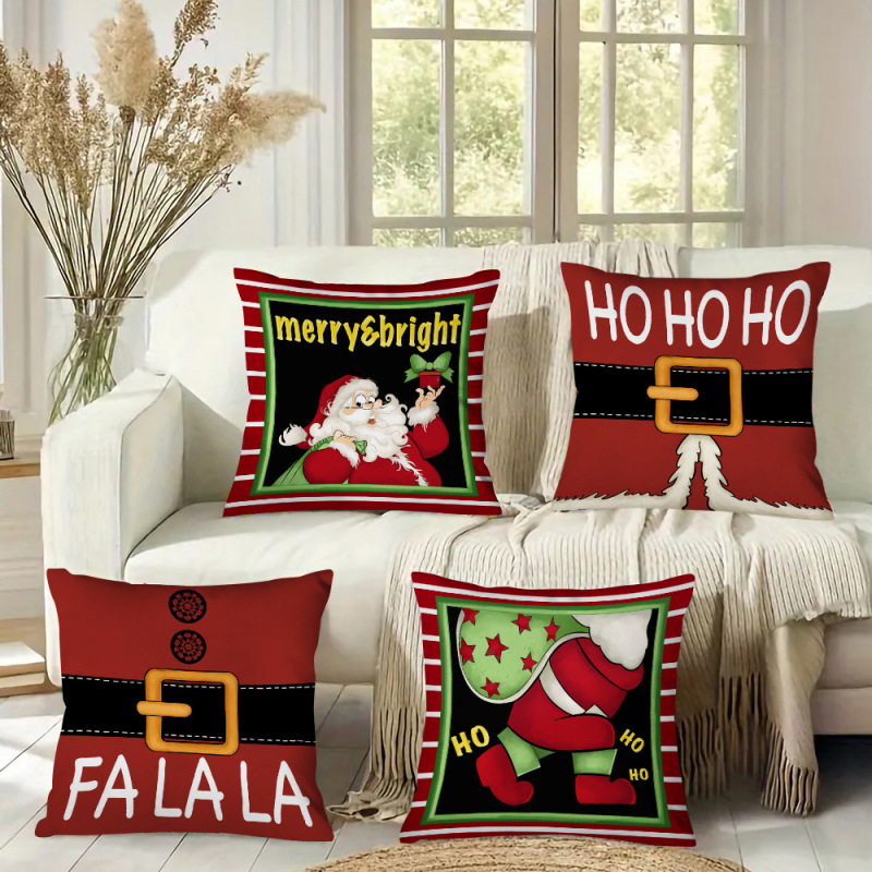 国境を越えた売れ筋新年とクリスマス枕カバーホームソファシートクッションカバーホリデーパーティー装飾卸売|undefined