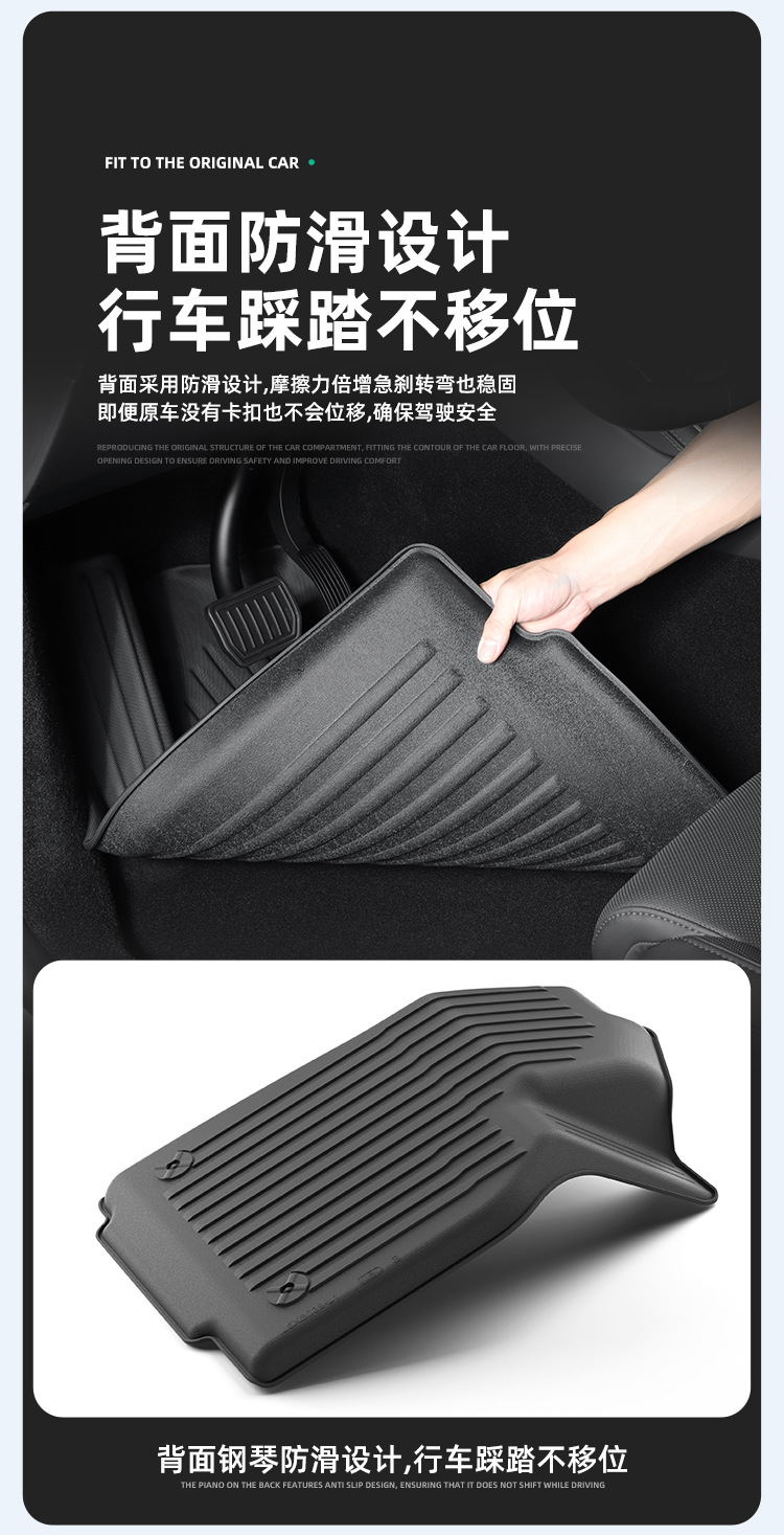 Suitable for 25 Tesla Model Yl Car Floor Mats, Stain-Resistant and Waterproof Special Car Floor Mats, Tpe Floor Mats