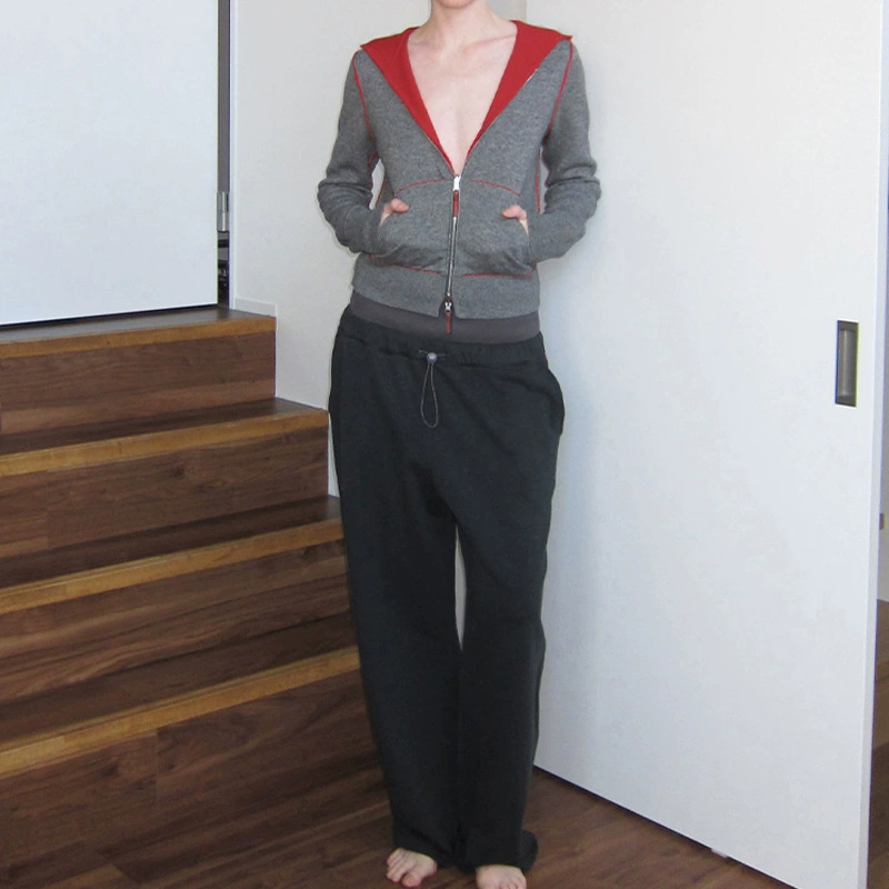 Осенний fashionable woolen design cardigan with hood, fitted jacket, trend of season