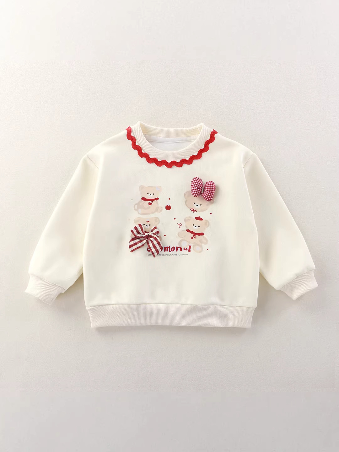 2025 otoño y invierno nuevos niños de 1 - 3 años de edad camiseta de algodón y camiseta gruesa un tipo de deporte
