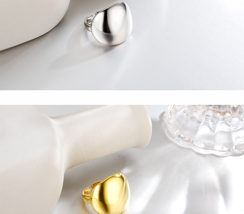 Fashion Geometric Sterling Silver Plating Open Ring 1 Piece