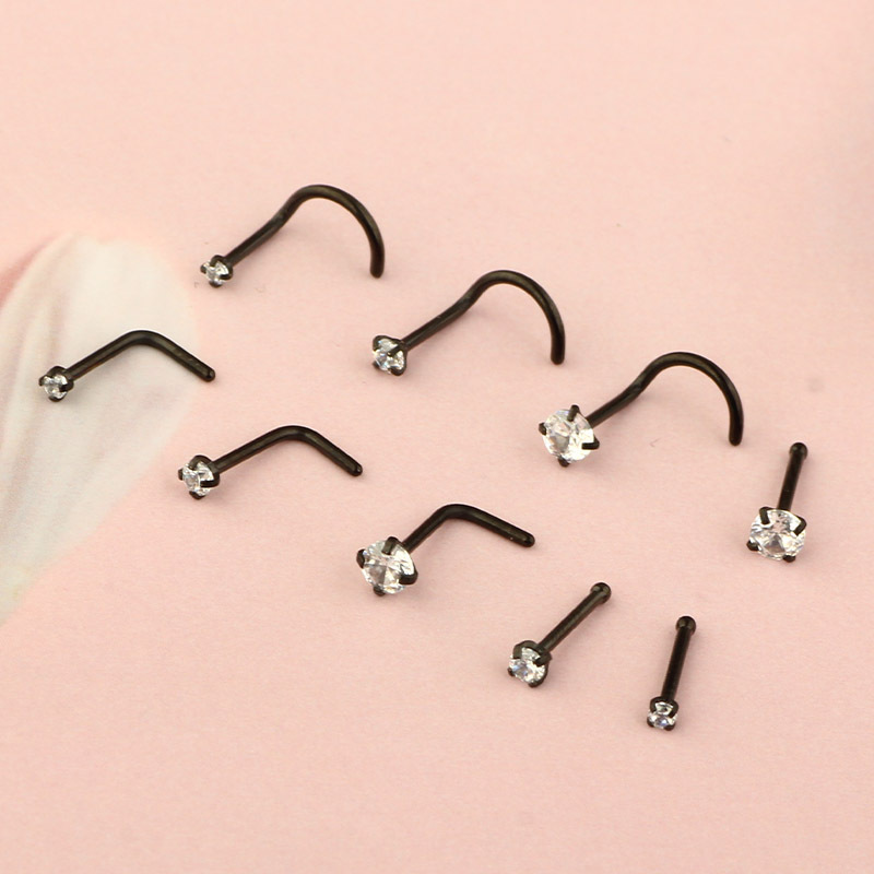 Pointed titanium steel lip stud product view