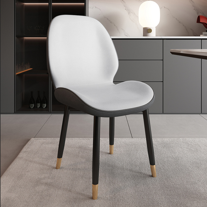 Butterfly Chair White Gray Technology Cloth-Carbon Gold legs-Wood Soft bag