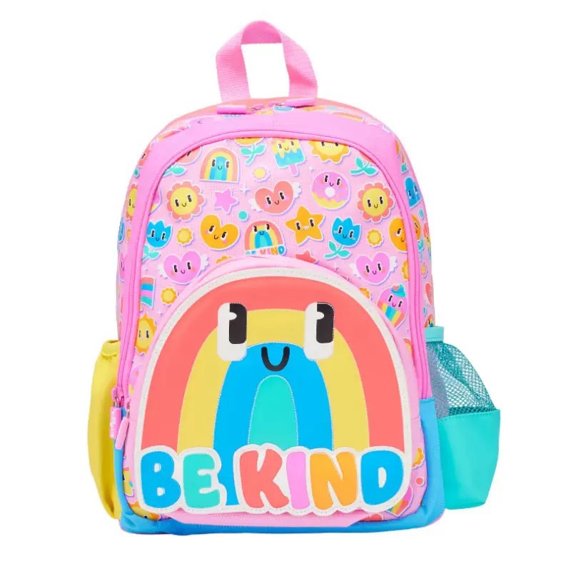 Australia Smiggle Student Rainbow Flower Mochila Mochila para jardín de infantes para niños, taza de agua, lonchera, bolsa de comida