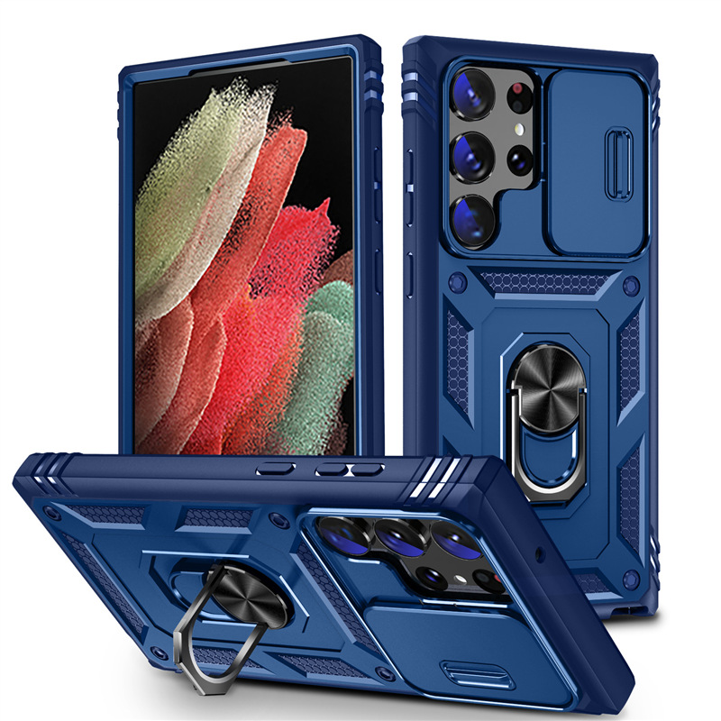 Passend für Samsung S25 Ultra, Schiebefenster der zweiten Generation, S24/S25 Ständer, stoßfeste Schutzhülle für S23 Ultra_voghion.com