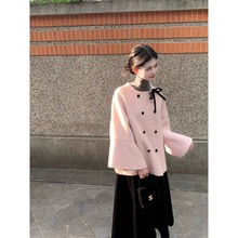 2025新款毛呢秋冬外套女公主短款高级大衣韩系加厚呢子外套女冬天