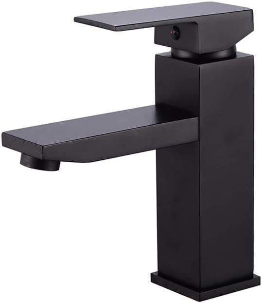 Stainless steel washbasin, hot and cold water faucet, black lacquered square countertop basin, washbasin and mixed faucet manufacturer wholesale undefined