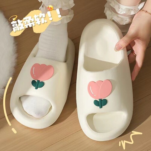 EVA Women's Slipper with a Feel of Stepping on Soft Mud, Outwear Sweet and Q-Touch Home Use, Non-Slip Thick Sole Couple Beach Sandals for Summer