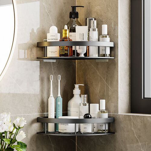 Bathroom triangle rack toilet punch-free storage wall rack corner rack wall bathroom wall rack