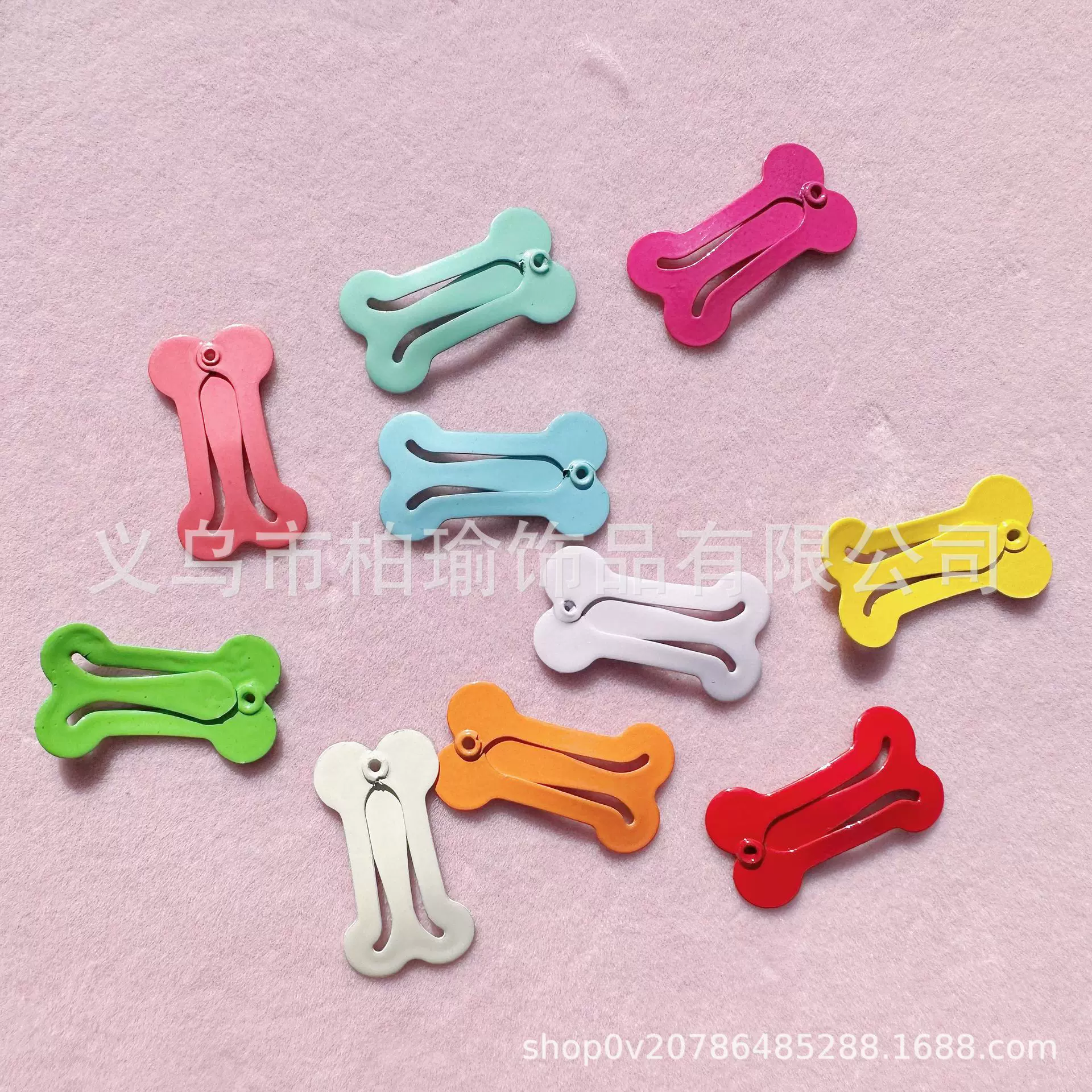 宠物BB夹2.5cm迷你骨头夹子约克夏马尔济斯发夹发饰泰迪狗狗发卡