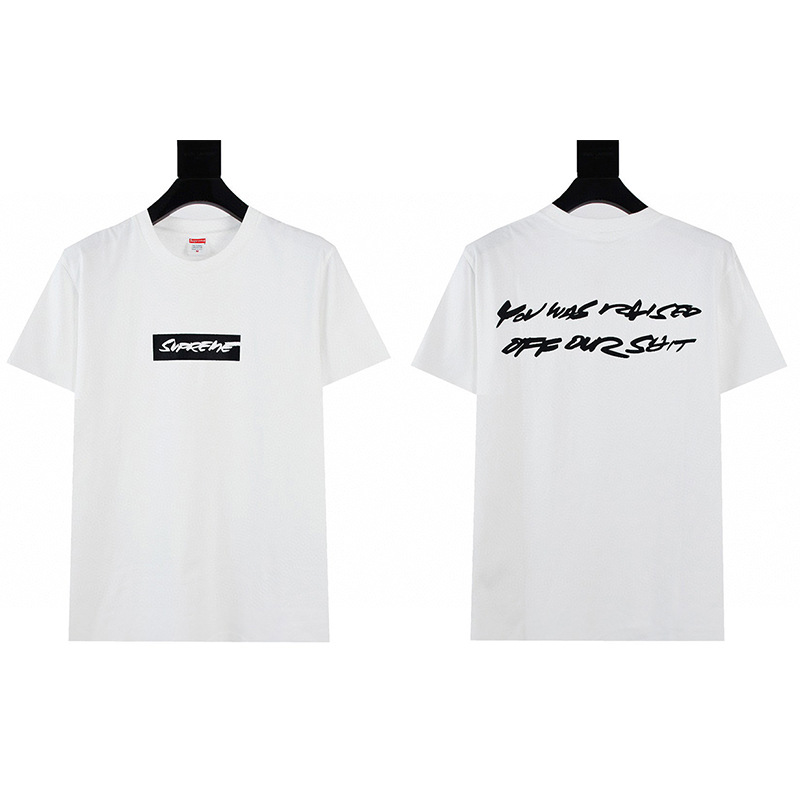 ヘビーウェイトクロスボーダー アメリカンファッション Supreme レタープリント Tシャツ BOX ラウンドネック 半袖 メンズ レディース ゆったり カジュアル Tシャツ 男女兼用