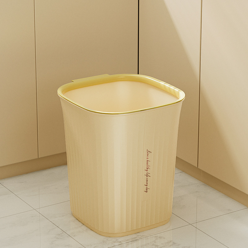 台州现货简约大容量家用垃圾篓时尚方形纸篓纯色塑料垃圾桶批发