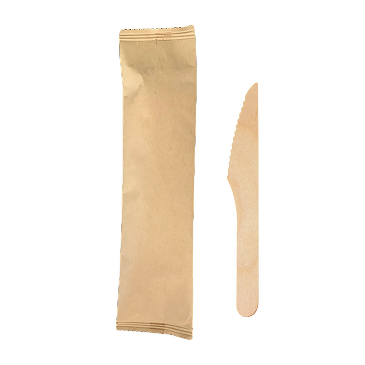 160 Juego de vajilla desechable de comida occidental degradable Juego de servilletas de madera con cuchillo, tenedor y cuchara Vajilla para llevar