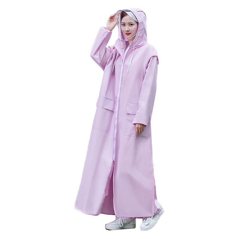 新型レインコート卸売り女性のロングタイプ全身豪雨防止電動電気自動車シングル成人防雨雨雨羽織震え音|undefined