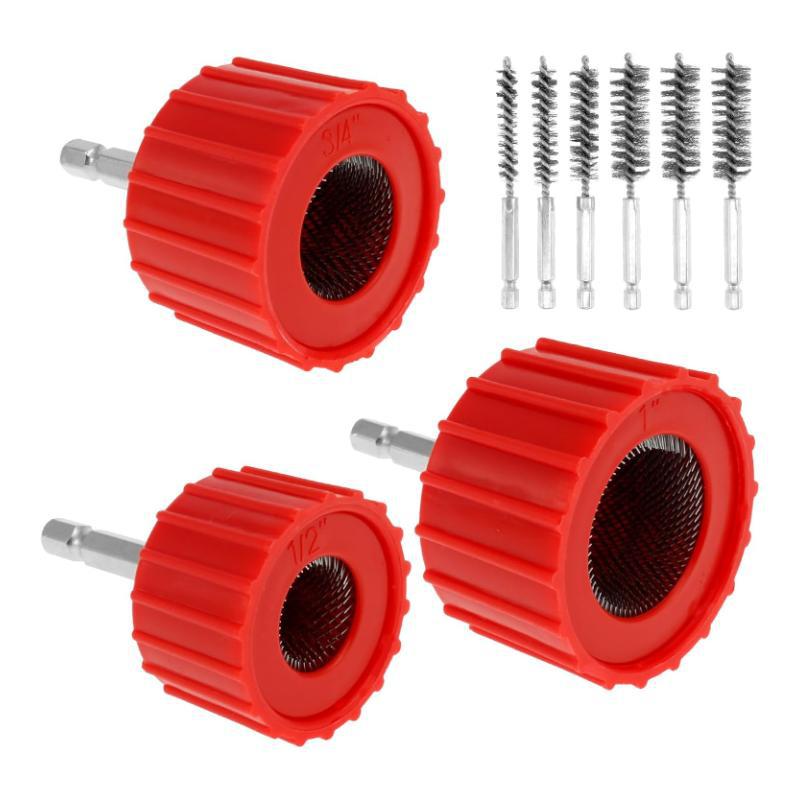 管刷管清洁刷,青铜/黄铜管和焊接管铜管清洁刷,带不锈钢钢丝刷毛