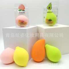 果物の化粧卵ネットの赤い水蜜桃の化粧卵の乾湿両用は粉の化粧卵の化粧道具を食べません。