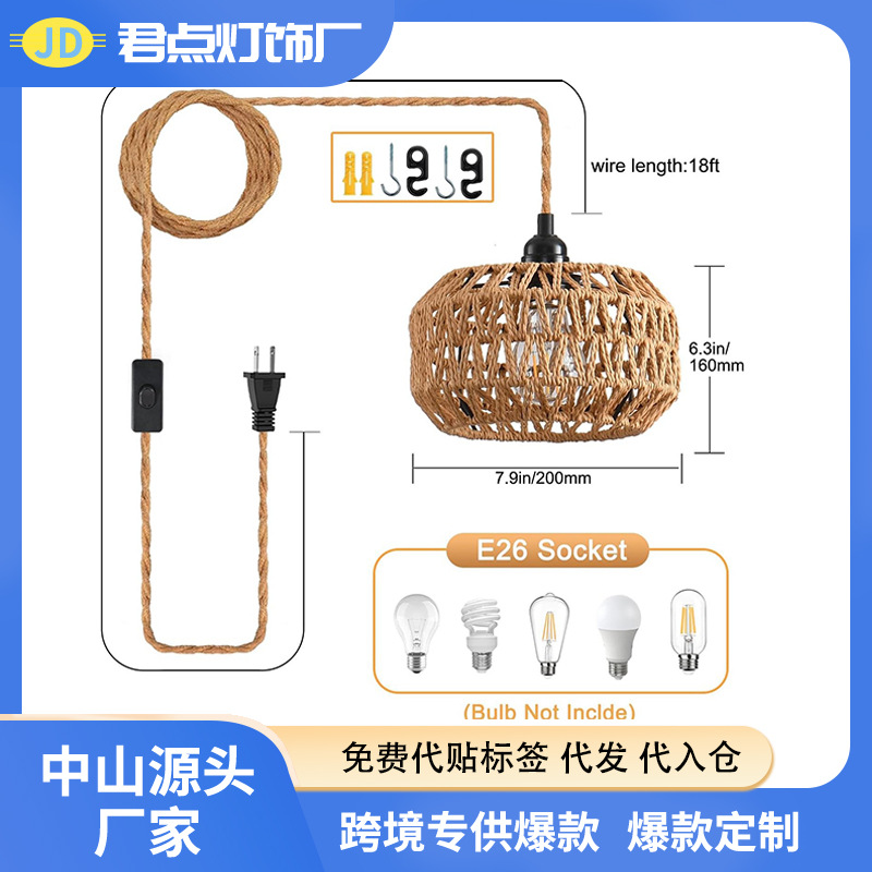 Explosiones transfronterizas dedicadas a Zhongshan lámparas industriales retro estadounidenses de hierro artesanal candelabro de vidrio lámpara de pared lámpara de techo