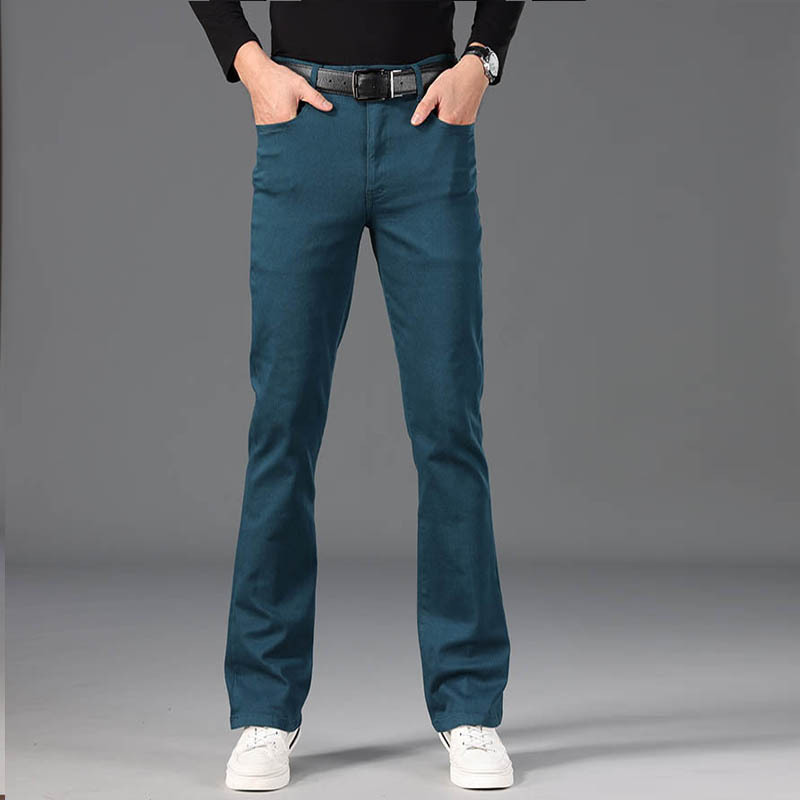 Amazon AliExpress temu tiktok pantalones casuales de mezclilla micro acampanados para hombre pantalones rectos de mezclilla para hombre