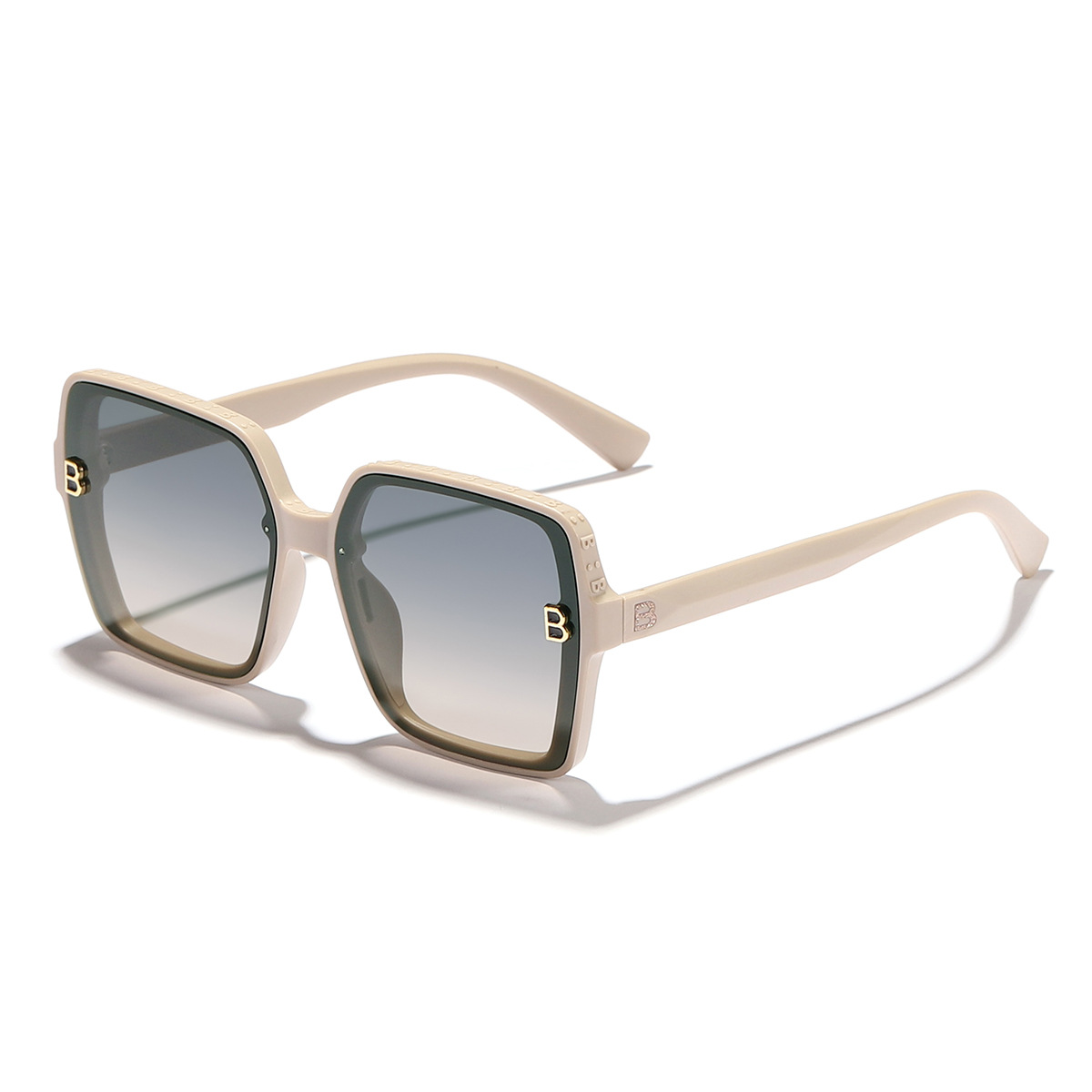 Nuevas gafas de sol de montura generosa con letras simples transfronterizas