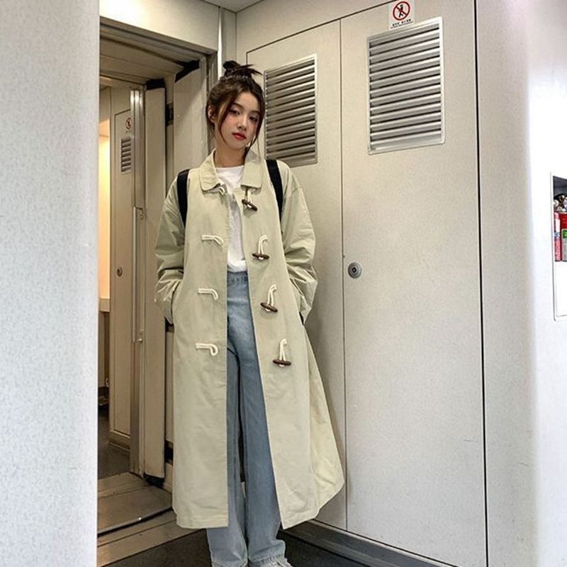 原版做法色学院风长袖日系百搭工装休闲外套春秋新款中长款风衣