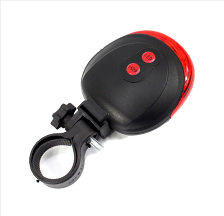 Bicicleta transfronteriza luz trasera láser luz de advertencia bicicleta de montaña montar equipo 5LED ronda UFO