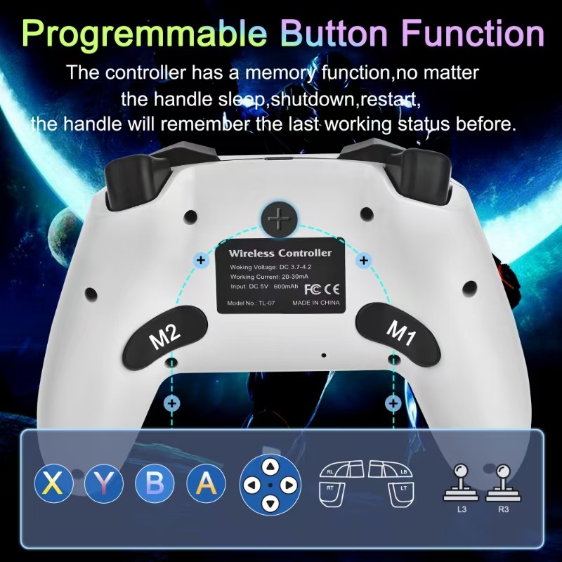 Privémodel Pro-gamecontroller met trilfunctie, macrodefinitie en wake-up-functie voor Switch-console via Bluetooth._voghion.com