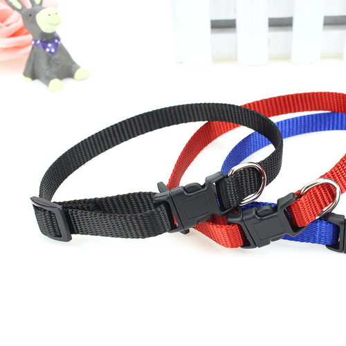 Wholesale solid color nylon pet collars, dog collars, cat collars, collar collars, pet dog supplies
