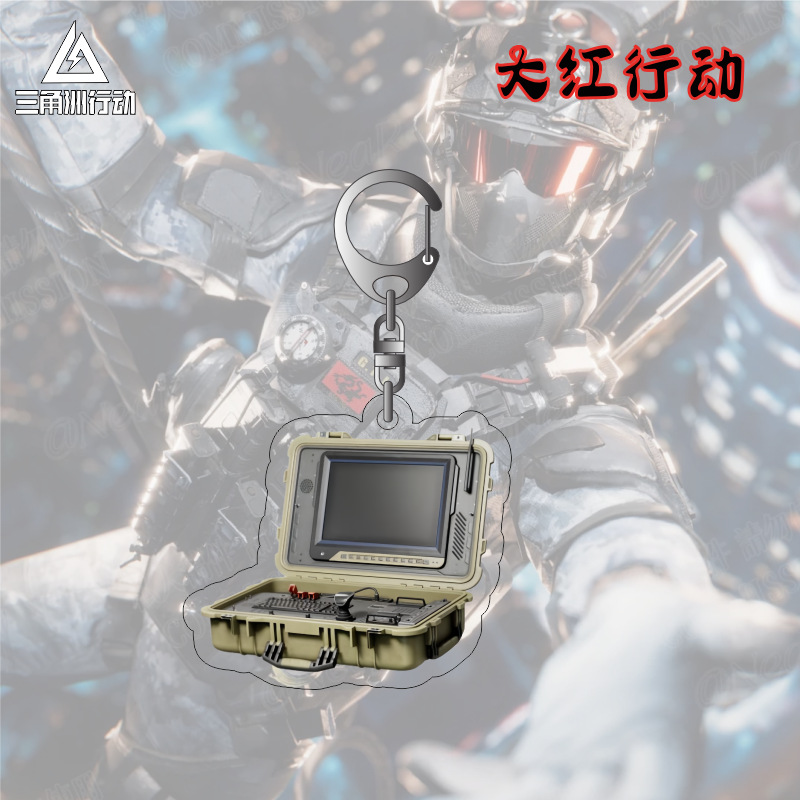 Juegos de acción de colgante de acrílico alrededor del modelo rojo grande equipo de llaves de bolsas de estudiantes pequeños colgantes