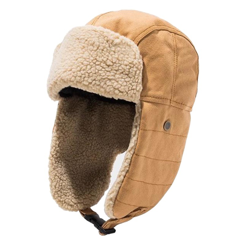 Lei Feng Hat for Men and Women in Winter Korean Style Trendy Ear Protection Hat Northeast Warm Cotton Hat Pilot Motorcycle Hat Foreign Trade Cross-Border