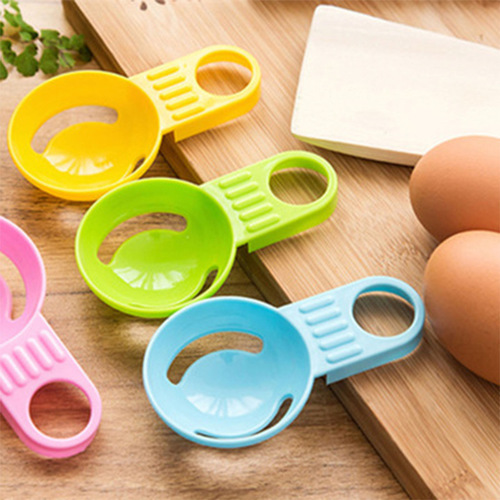 Egg white separator egg filter egg separator kitchen baking egg yolk protein separator color short handle egg spoon