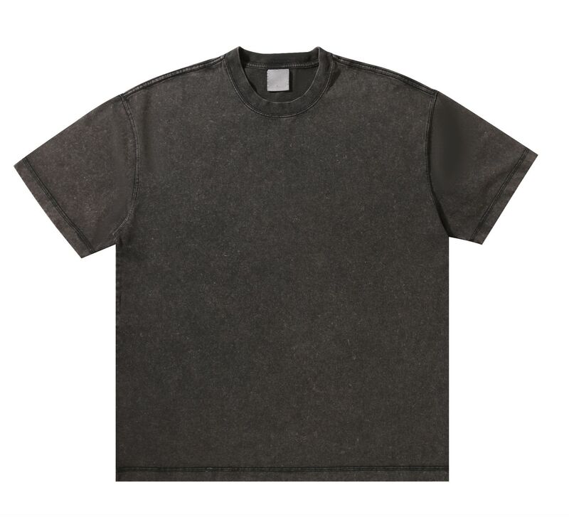 300 グラムヘビーウェイトピュアコットンウォッシュ Tシャツウォッシュ Tシャツレトロトレンディブランドルーズ Tシャツヨーロッパとアメリカのクロスボーダー Tシャツ男性用|undefined