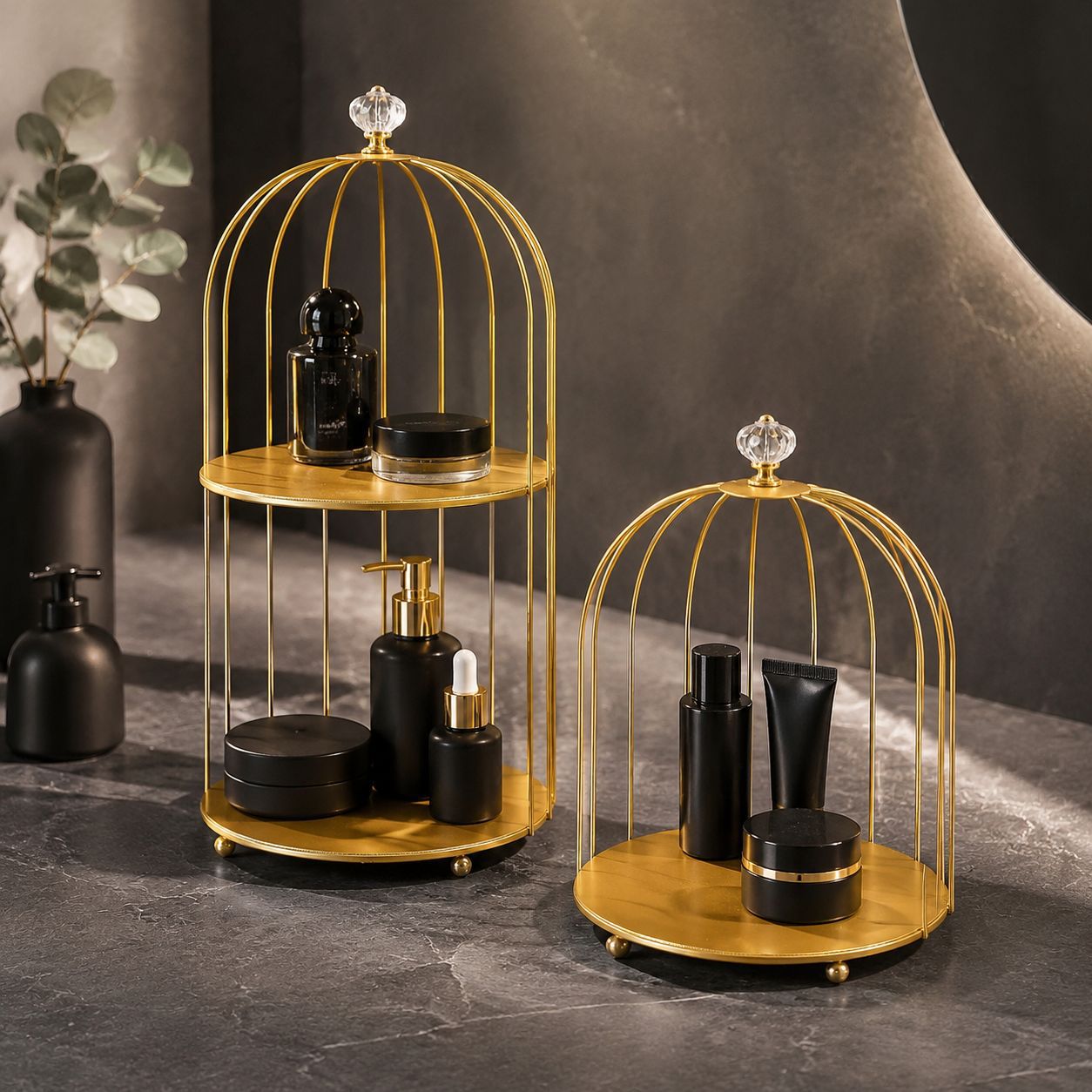 Light luxury table bathroom storage rack household table bathroom…