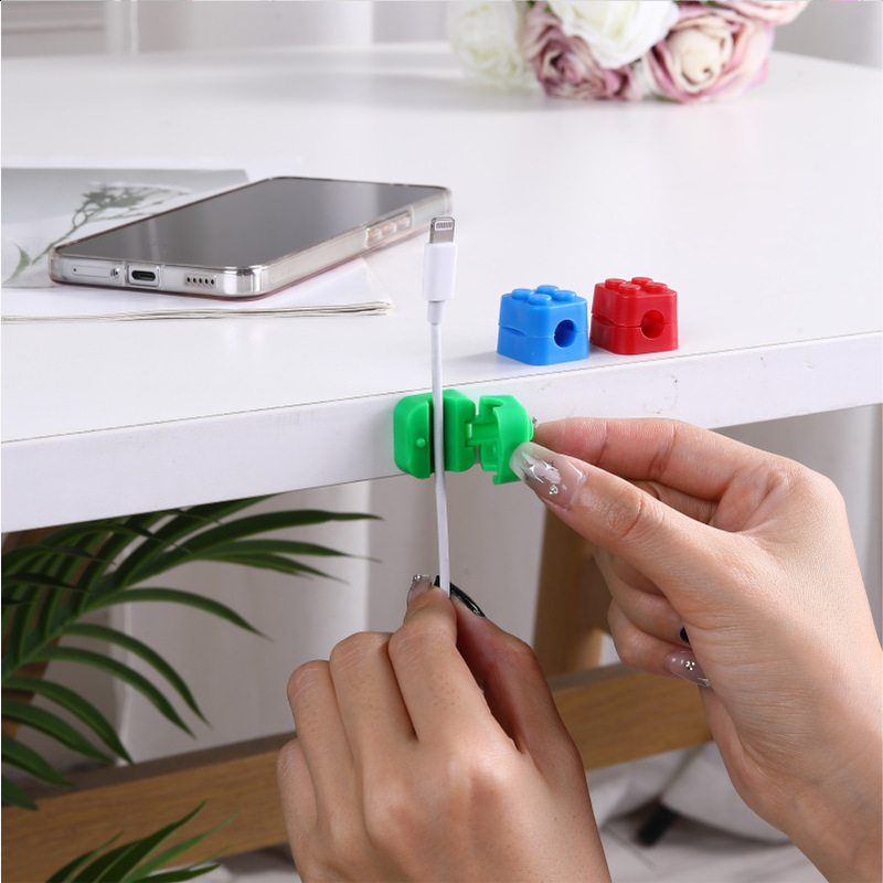 積み木固線器データ線通用神器磁気吸理器デスクトップケーブル集線携帯電話ケーブル収納|undefined