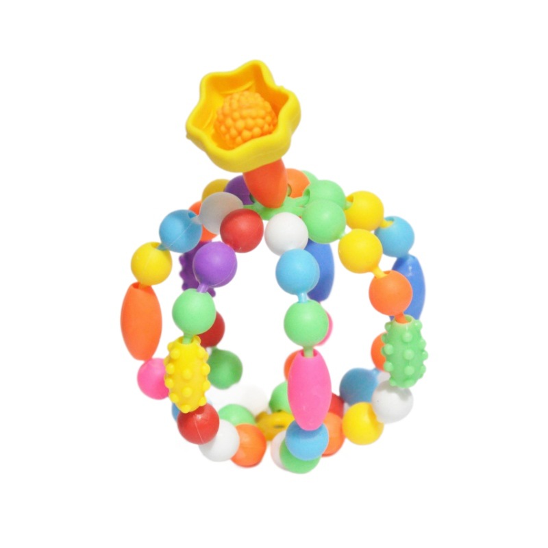 Pop Art Beaded Toy Children's DIY Educational Cordless Puzzle Insert Girl's Bracelet Necklace Parent-Child