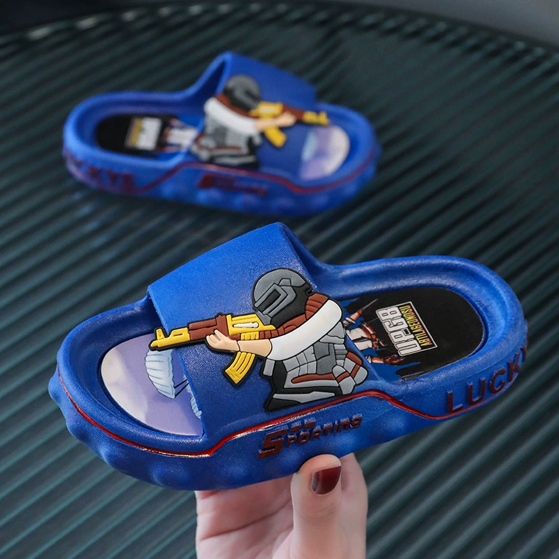 Детские сандалии и тапочки, новая мультяшная Нескользящая домашняя ванна, ванная, детская обувь для родителей и детей