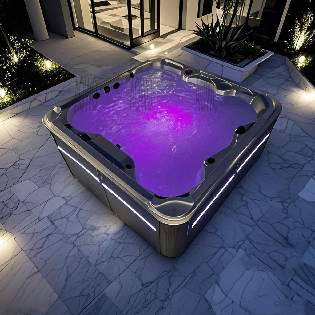 Piscina de masaje al aire libre bañera de surf spa 5 personas bañera de baño bañera de piscina genio