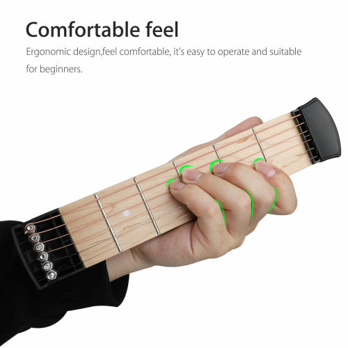 Pocket guitar four-fret and six-fret portable pocket guitar beginner chord practice device fingering grid training