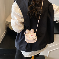 2025 新蝶水玉模様かわいい子供女の子親子ワンショルダークロスボディアクセサリー口紅携帯電話バッグ卸売