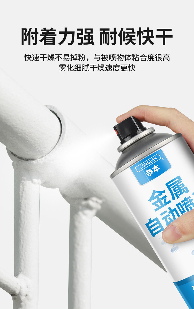 Anti-Rust Paint Self-Spray Paint for Automobiles, Rust-Free and Anti-Corrosion Metal Paint, Stainless Steel Outdoor Waterproof Hand Spray Paint