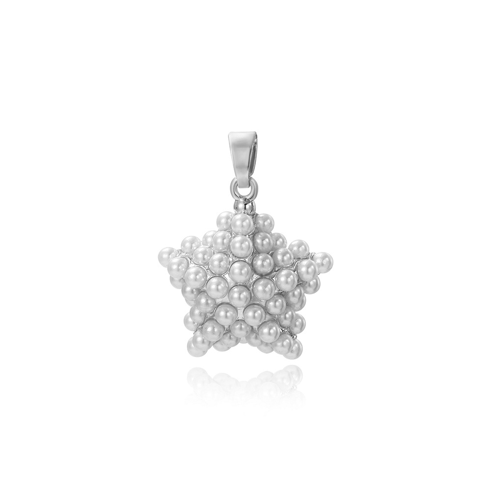 10g Weight Pendant Jewelry Making Type 30 * 20mm Jewelry Making Size Artificial Pearls Inlay Material DIY Jewelry Accessories Classification 1 Piece Quantity Artificial Pearl, Copper Material Star, Heart Shape Pattern All Seasons Season Plating Design Casual Style 1 Piece 30 * 20mm Artificial Pearl Copper Artificial Pearls Star Heart Shape Pendant 10