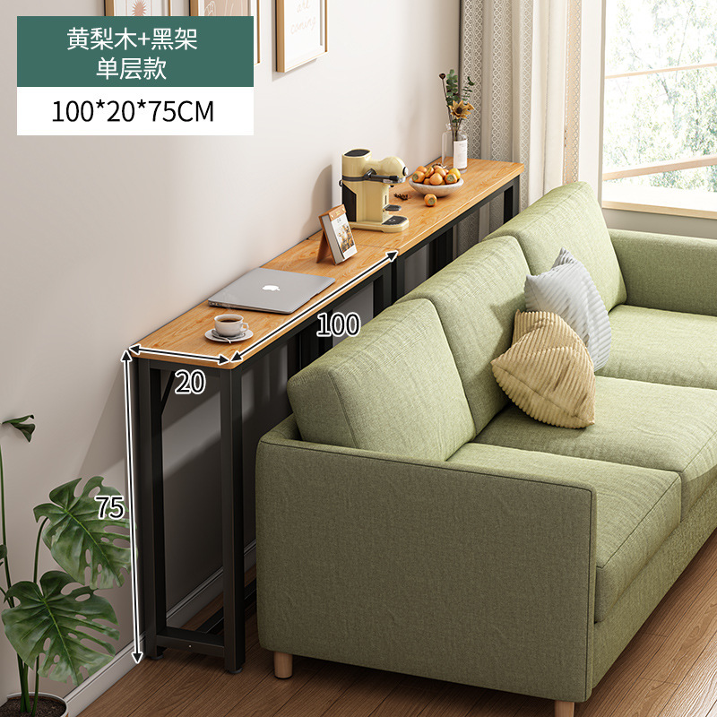 Mesa de barra larga simple y moderna, escritorio de escritorio estrecho, escritorio de computadora, escritorio de estudio, escritorio de escritorio