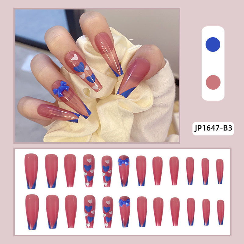 Estilo caliente europeo y americano, uñas largas, uñas postizas de sentido de alta calidad, uñas de ballet trapezoidal largas, piezas de uñas al por mayor