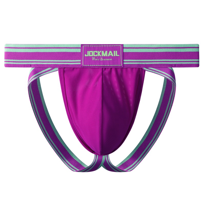 JOCKMAIL sexy ropa interior de los hombres de malla transpirable Gran Tanga sexy ropa interior deportiva elástica