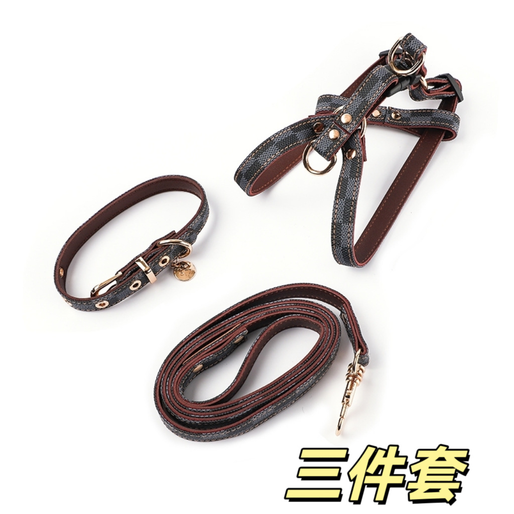 다크 그레이 체크무늬 쓰리피스 슈트