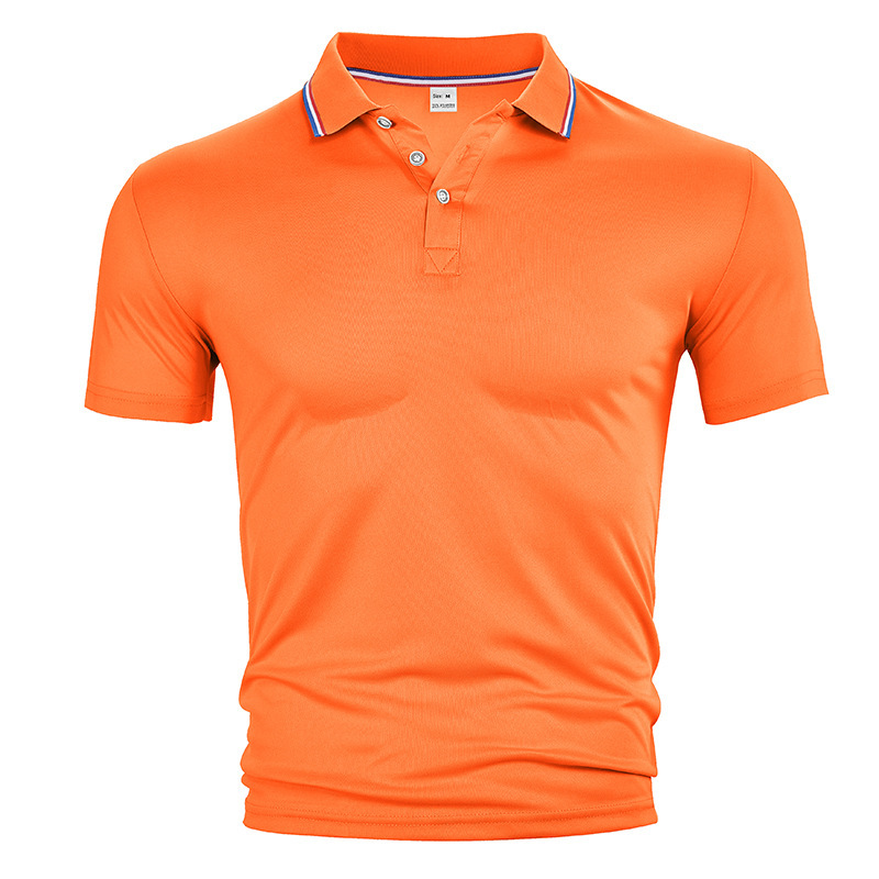 Nuevo transfronterizo americano Amazon polo de manga corta para hombres verano nuevo logotipo de impresión de camisetas publicitarias