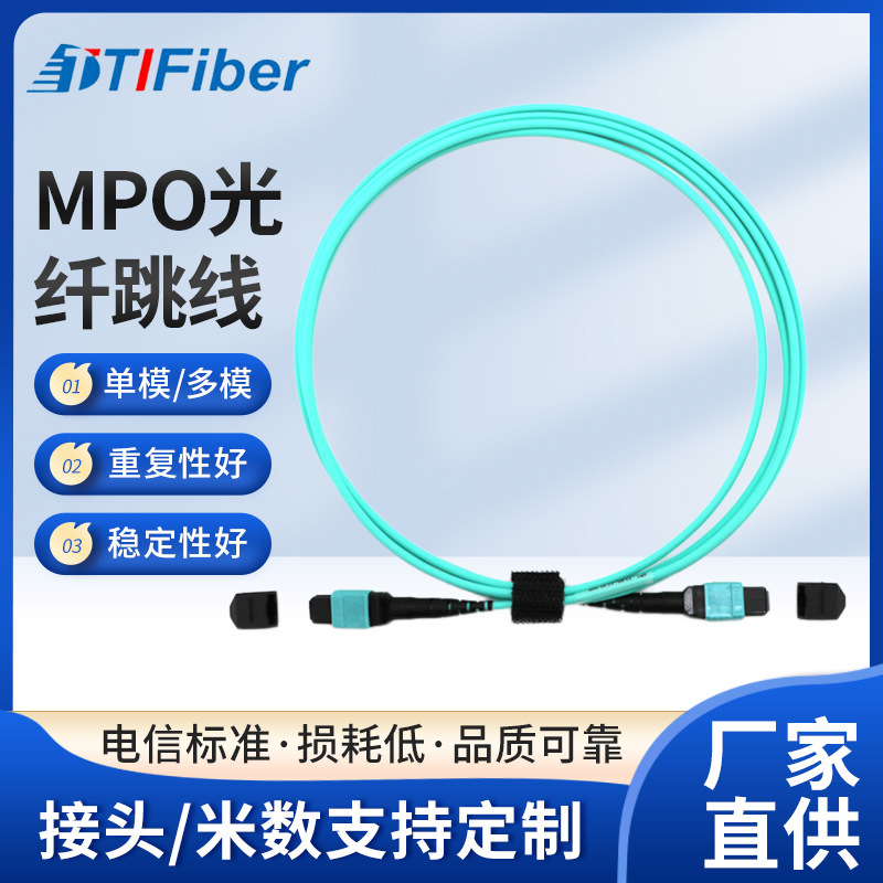Teruitong Data Center 10g Mpo Fiber Optic Patch Cord 8-Core 12-Core Multi-Mode Single-Mode Om3/Om4 High-Speed Cabling Teruitong Data Center 10g Mpo Fiber Optic Patch Cord 8-Core 12-Core Multi-Mode Single-Mode Om3/Om4 High-Speed Cabling
